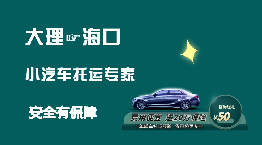 大理到海口轎車托運