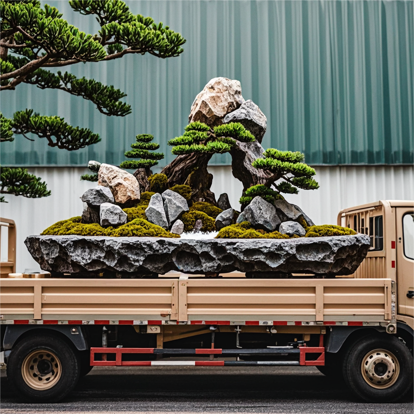 山石盆景運輸車輛